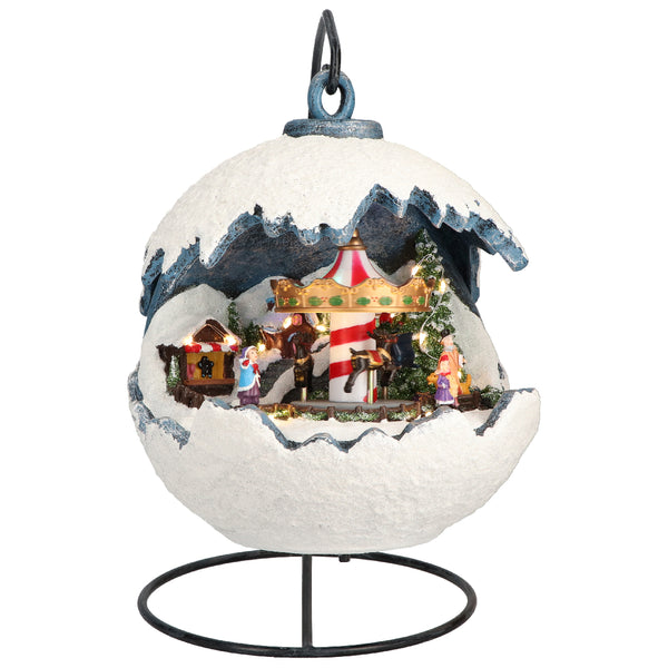 Village de Noël en bois avec arche et marché de Noël XXL (Neuf)