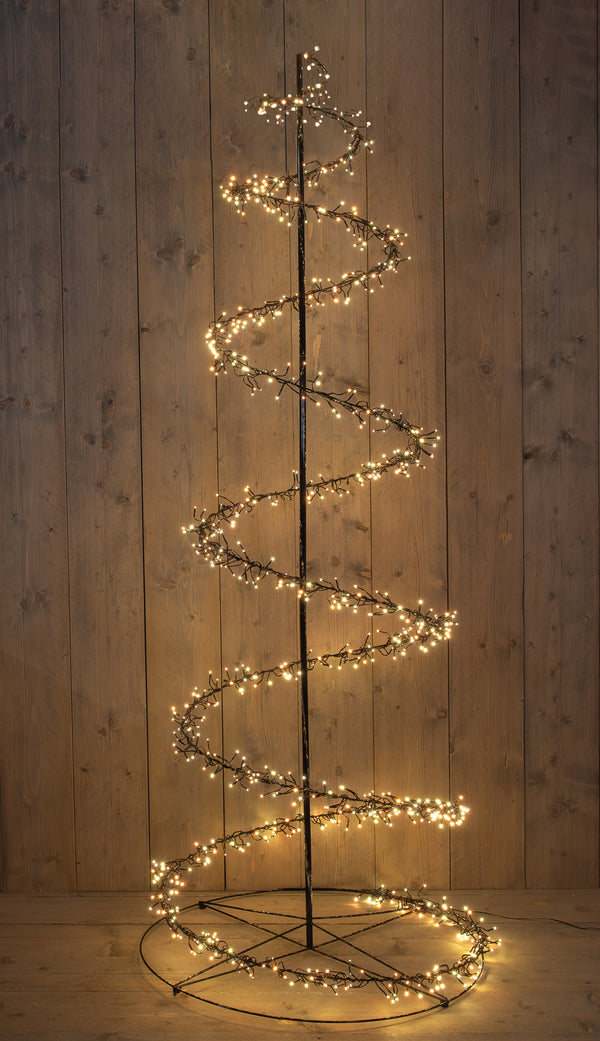 Verlichte Outdoor Kerstboom warm wit 210cm (Nieuw)