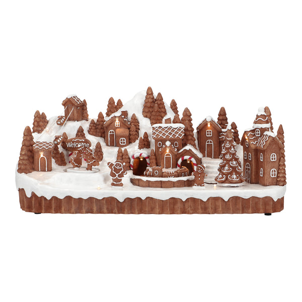 Village de Noël en bois avec arche et marché de Noël XXL (Neuf)