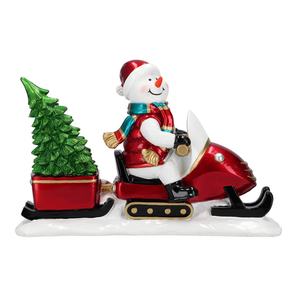 Santa Car avec de l'eau de remplissage de neige