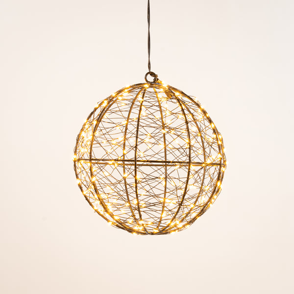 Outdoor klassiek warme verlichte Kerstbol klein (Nieuw)