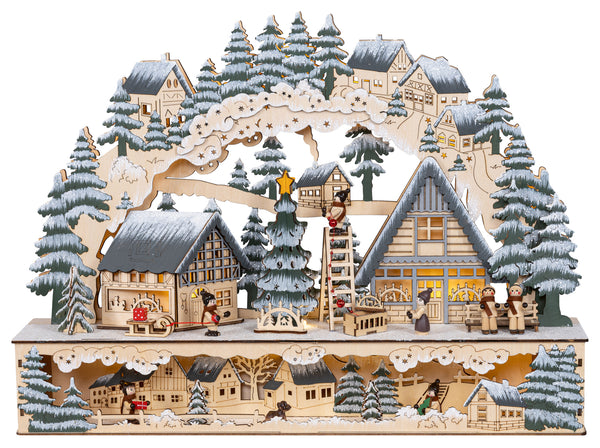 Houten Kerstdorpje in wintersfeer (Nieuw)