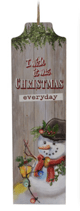 Kerstdecoratie De Smedt Houten Bord "I Wish it is Christmas Everyday" Sneeuwman (Nieuw)