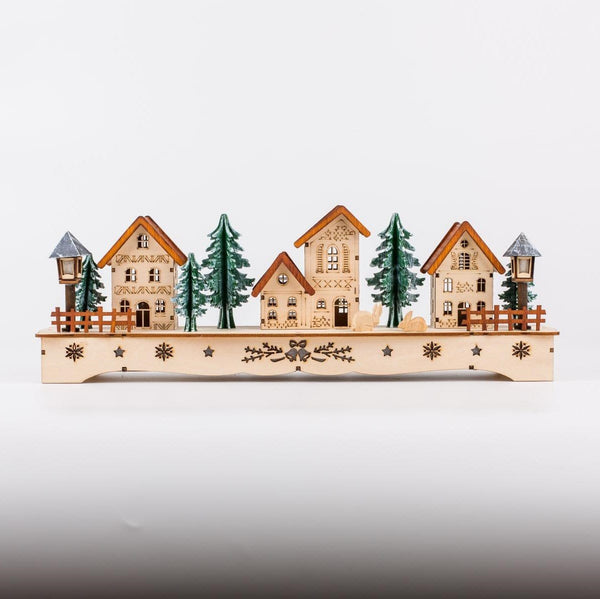Houten Kerstdorp met boog en Kerstmarkt XXL – Kerstdecoratie De Smedt Houten Kerstdorp met boog en Kerstmarkt XXL – Kerstdecoratie De Smedt