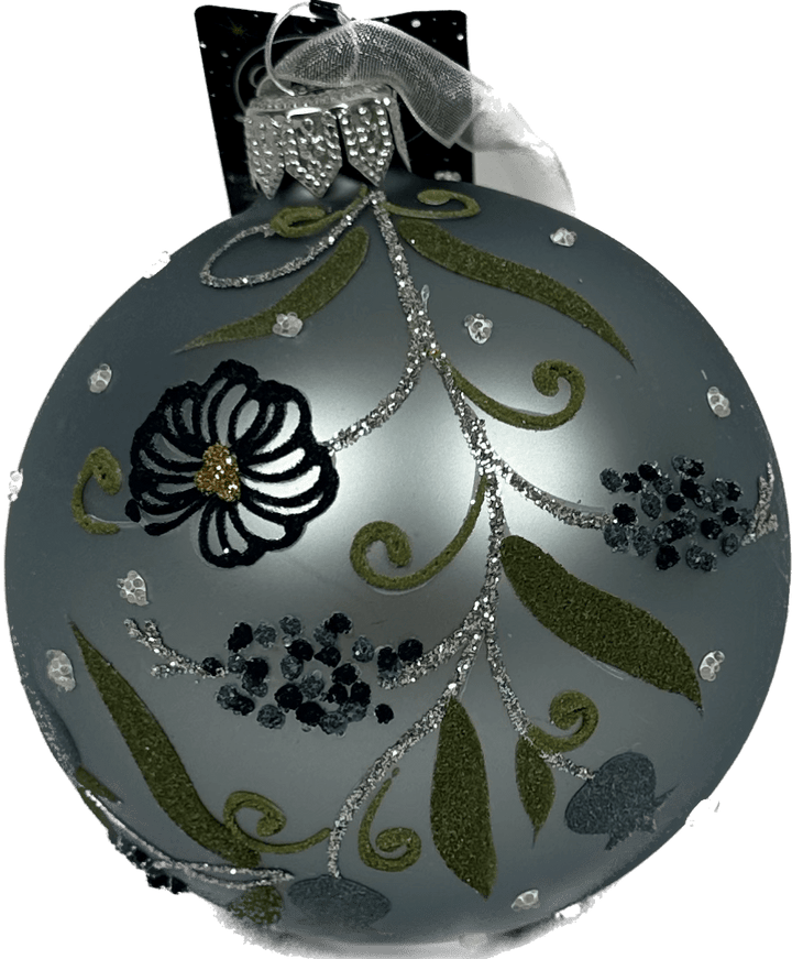 Kerstdecoratie De Smedt Kerstballen met decoratieve bloemen (Nieuw) - voor 6 stuks