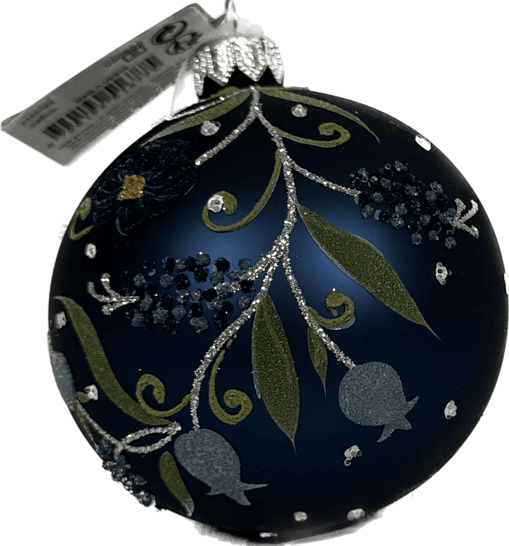 Kerstdecoratie De Smedt Kerstballen met decoratieve bloemen (Nieuw) - voor 6 stuks