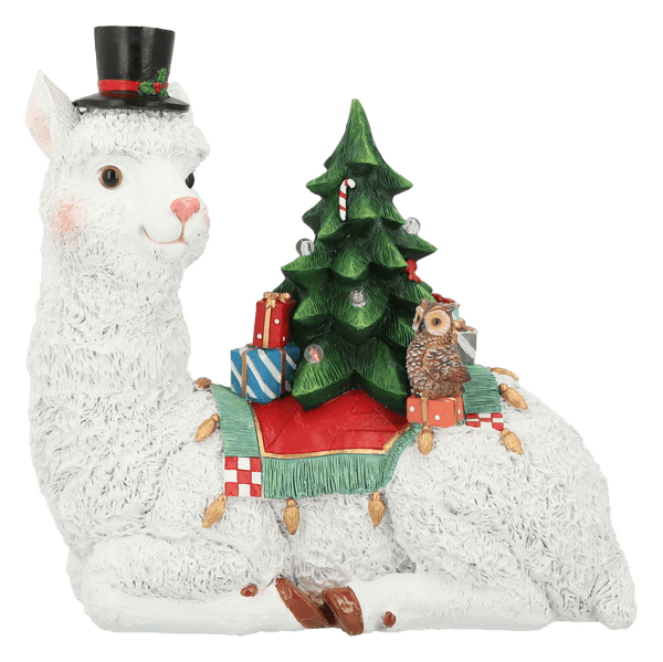 Kerstdecoratie De Smedt Liggende acapala met kerstboom verlicht (Nieuw)