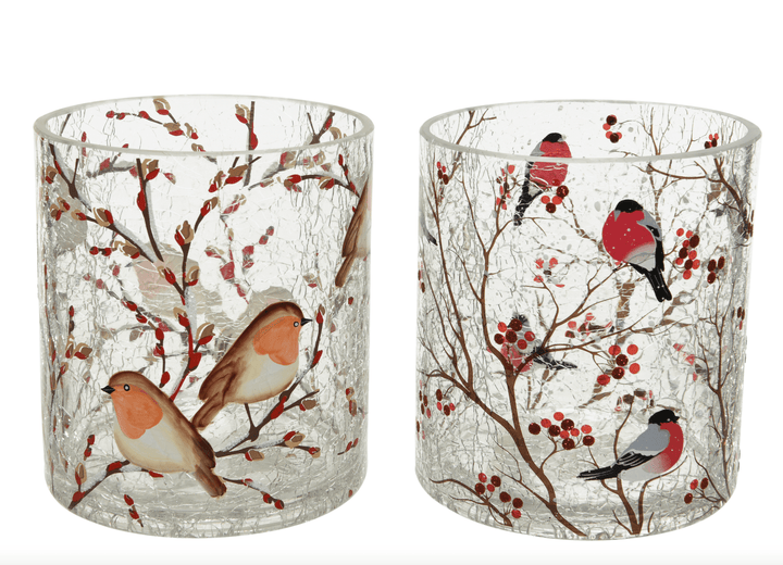 Kerstdecoratie De Smedt Theelichthouder met vogels (Nieuw)