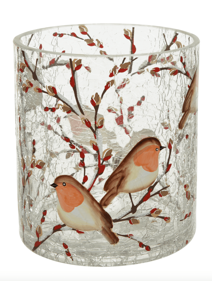Kerstdecoratie De Smedt Theelichthouder met vogels (Nieuw)