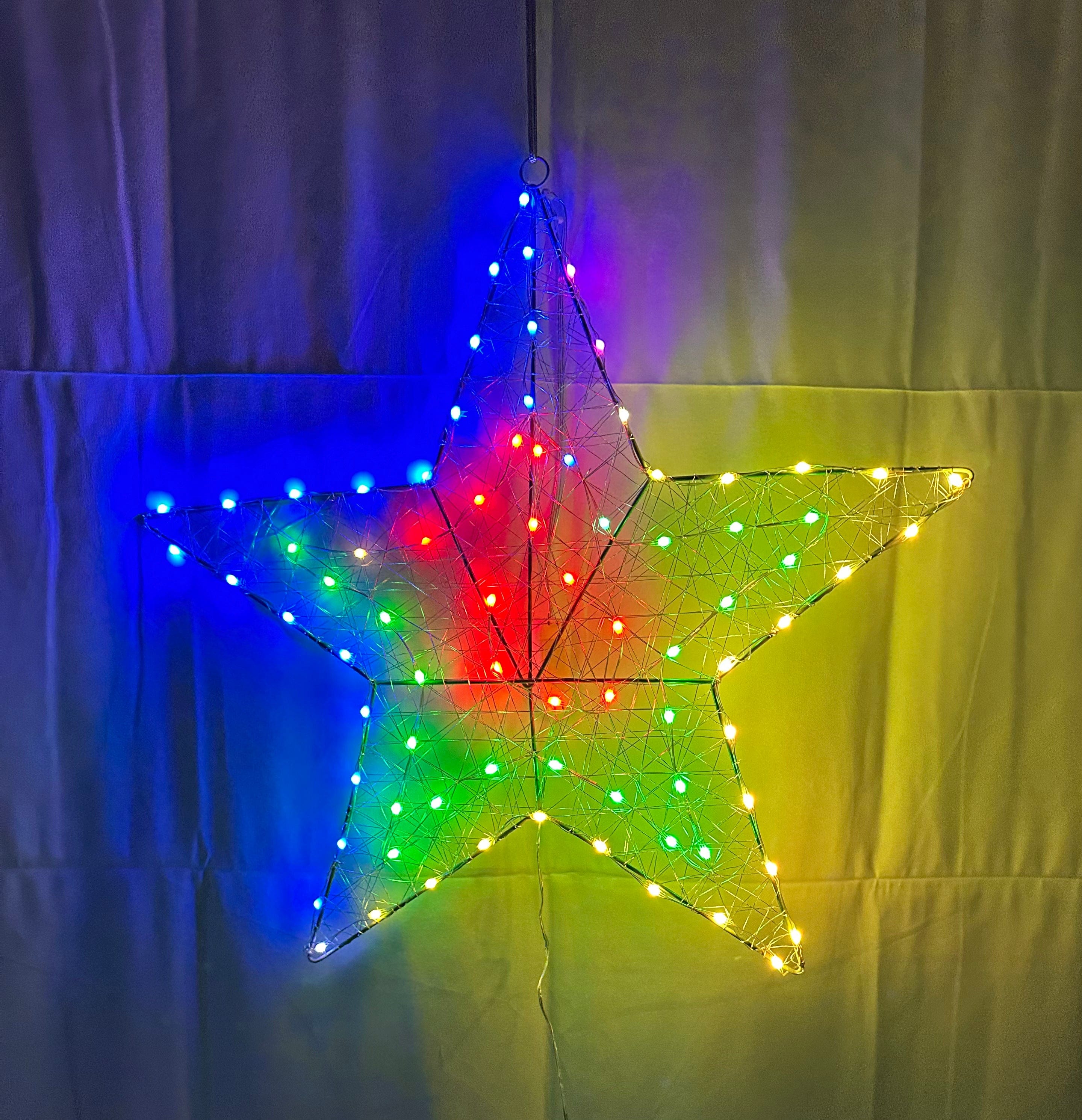 Staande kerstster, verlicht, kerstdecoratie, papieren ster met verlichting, led-kerstster, raam, lichtgevende sterren, staand voor kerstdecoratie binnen, kerstdecoratie, vensterbank (A, 45 x 67 cm Staande kerstster, verlicht, kerstdecoratie, papieren ster met verlichting, led-kerstster, raam, lichtgevende sterren, staand voor kerstdecoratie binnen, kerstdecoratie, vensterbank (A, 45 x 67 cm