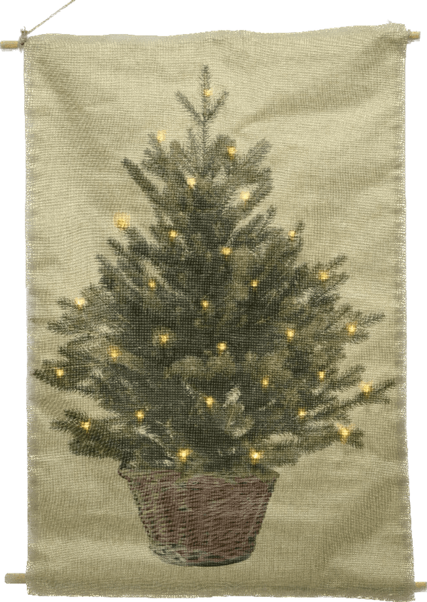 Kerstdecoratie De Smedt Verlichte Wandtapijt kerstboom