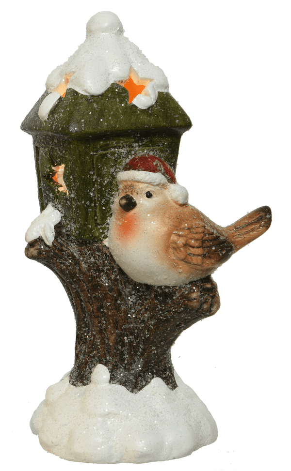 Kerstdecoratie De Smedt Vogel op stronk (Nieuw)
